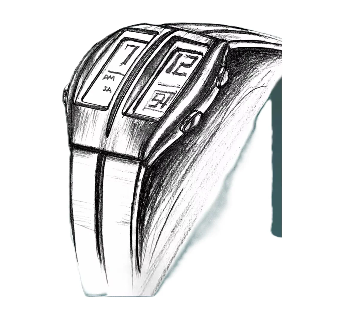 Retro Flip Multifunction Movement Watch 2026 New Case Watch Couple Watch