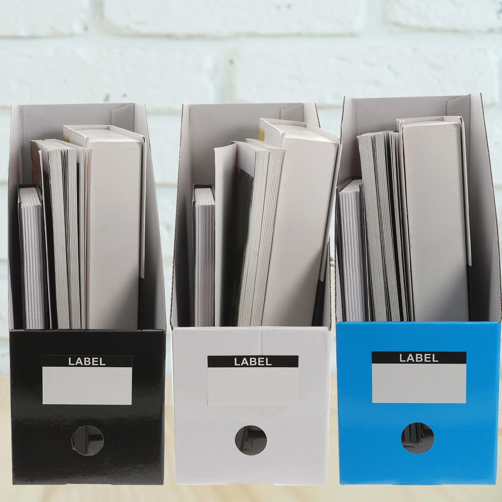 3pcs File Storage Box Colored Book Stand Rack For Desk Organizer Folder Holder Magazine File Cabinet Box Office Supplies