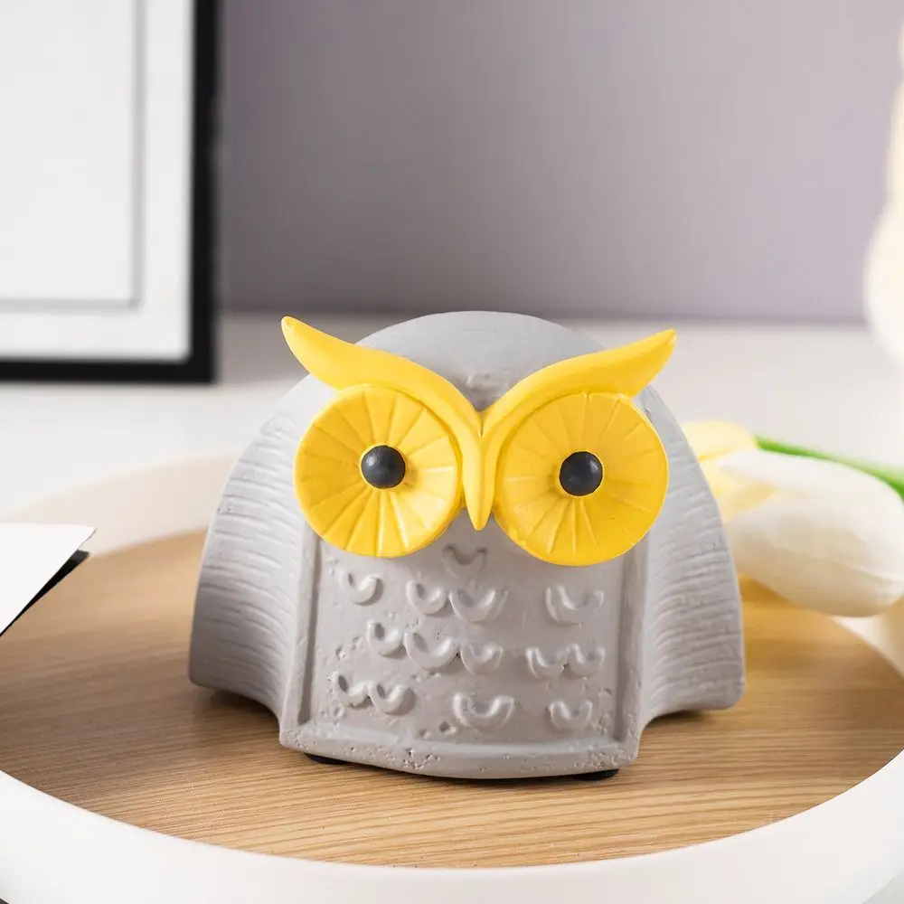 

Micro Landscape Resin Owl Ornament Creative Cute Animal Statue Waterproof Vivid Miniature Figurine Sculpture Outdoor