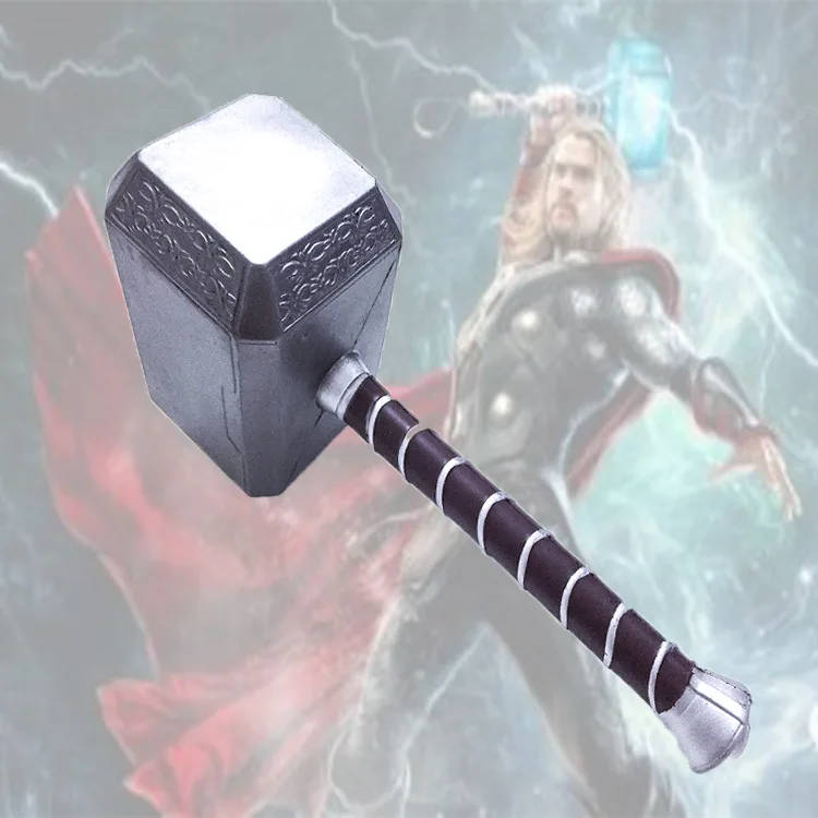 Hot Toys 43cm Marvel the Avengers Anime Figures Thor Hammer Model Tomahawk Weapon Cosplay Prop Accessories Figurines Fan Gift