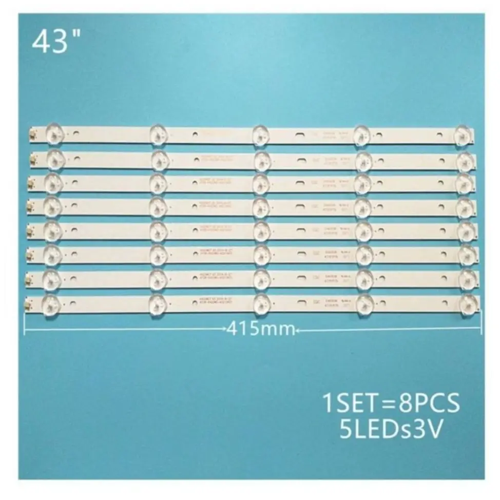 

8 pcs/set LED backlight strip for 43PFT4001 43PFT6100S 43PHT4001 43PFF5459 42PUF6052 K420WD7 4708-K420WD-A3213K01 TH-43C500C K43