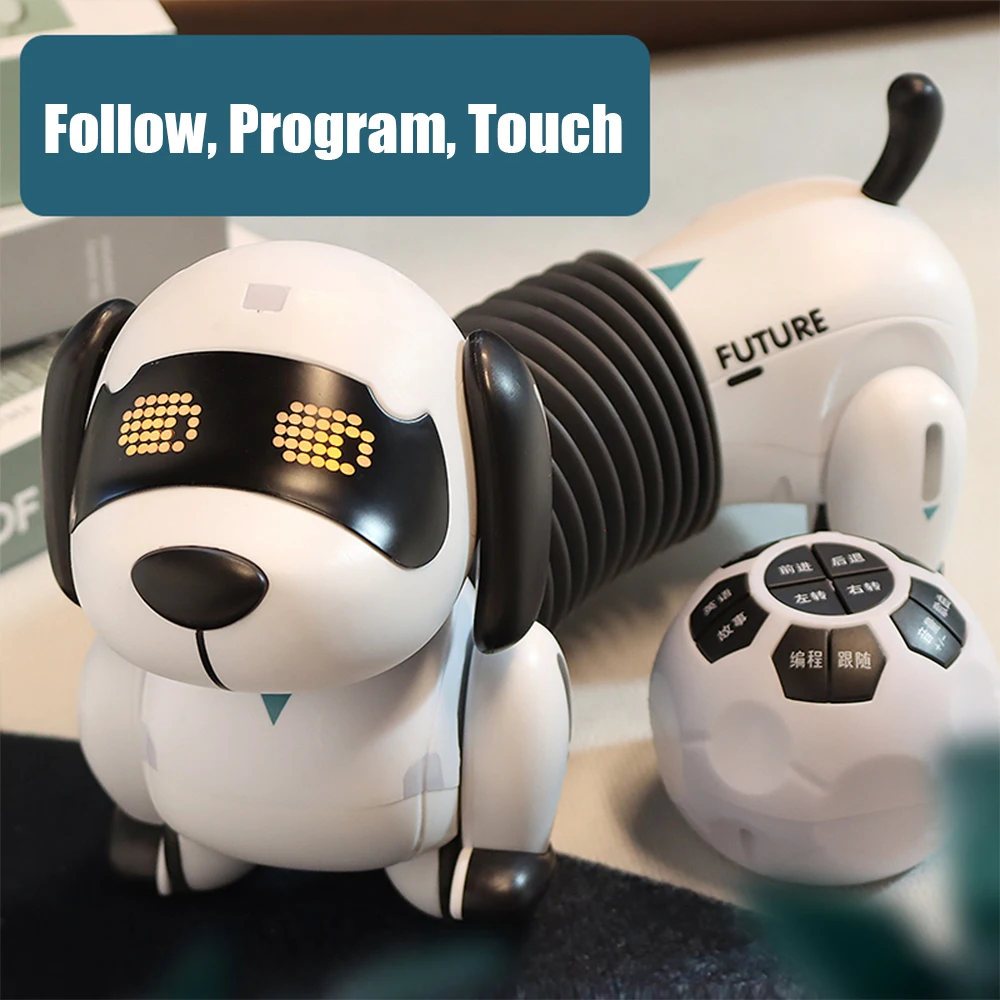 New Toy Dog Ai Intelligent Robot Dog Voice Dialogue Programming Interaction Will Bark Will Walk Simulation Toy Dog Boy Girl Gift