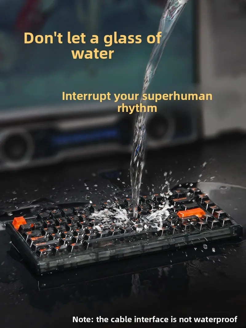 FL·ESPORTS APEX75HE Wired Magnetic Axis Keyboard Fully Transparent Waterproof Hot Swappable RGB 8k Low Latency Gaming Keyboard