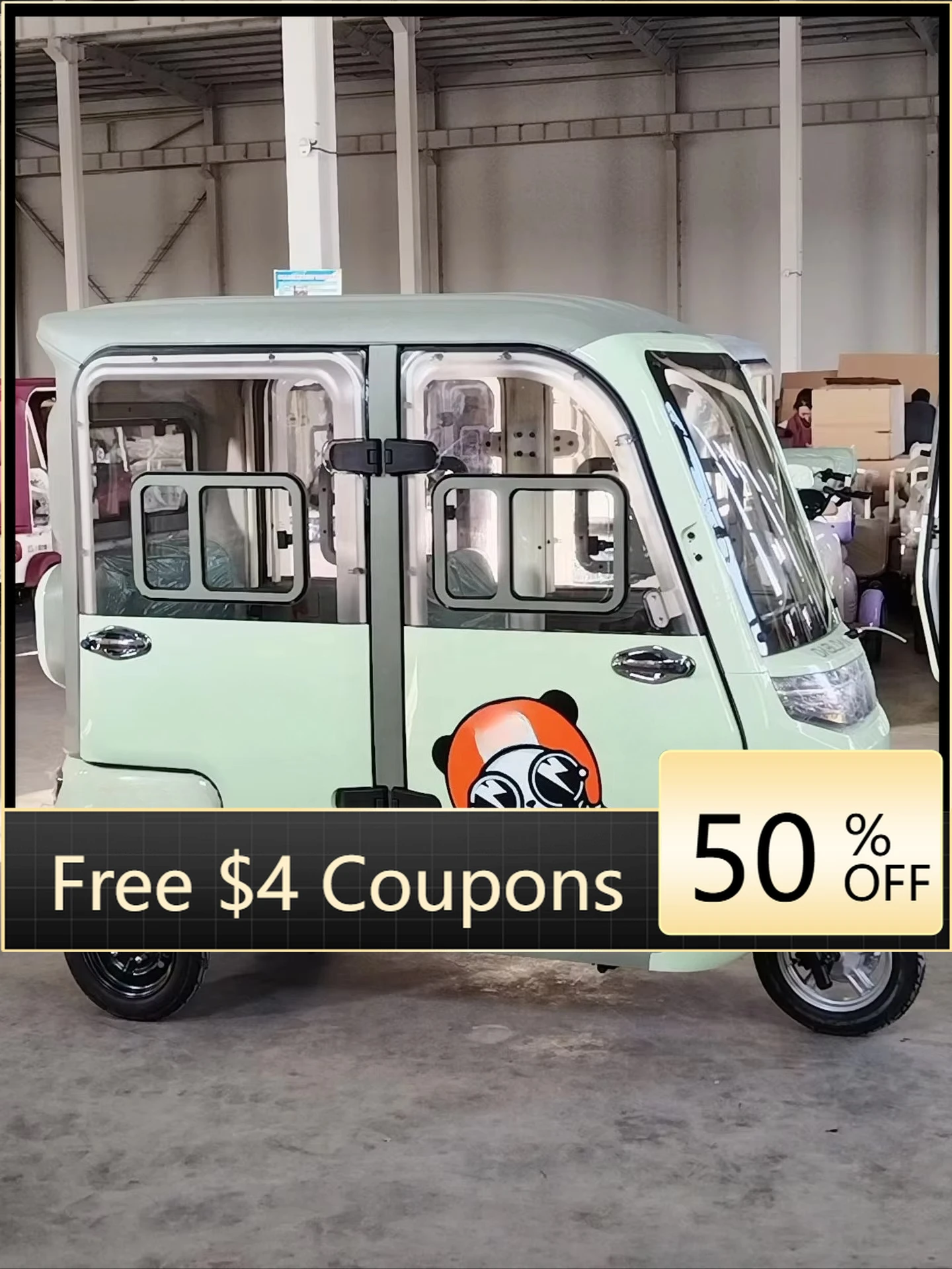 

Rs The latest four-door closed strong-power electric tricycle in 2026, with Bluetooth windows, is suitable for adult passeng