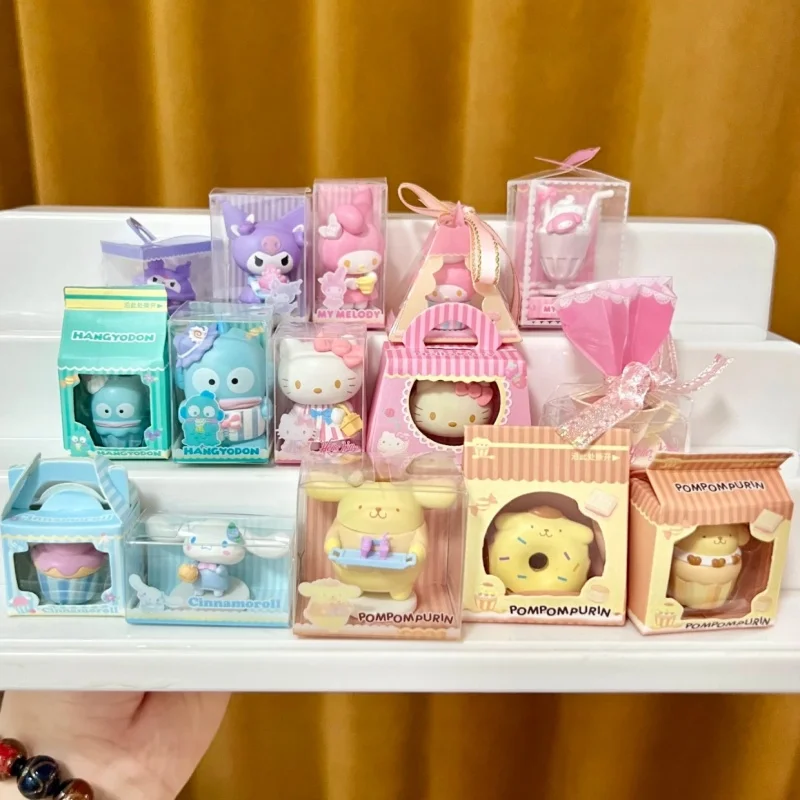 

Authentic Miniso Sanrio Cute Grain Blind Box Super Mini Dessert Series Handmade Kitty Kuromi Mini Desktop Ornament Gift For Girl