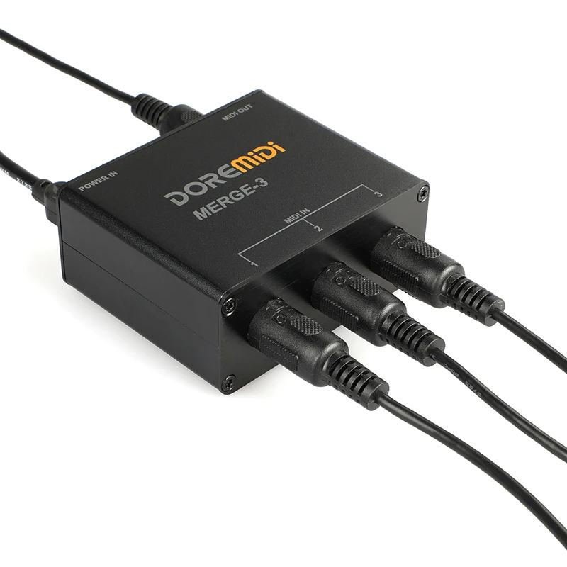 DOREMiDi MIDI Fusion-3 MIDI Eingang 2 MIDI Ausgang Unterstützung USB Power MERGE-3 MIDI Box Adapter Konverter