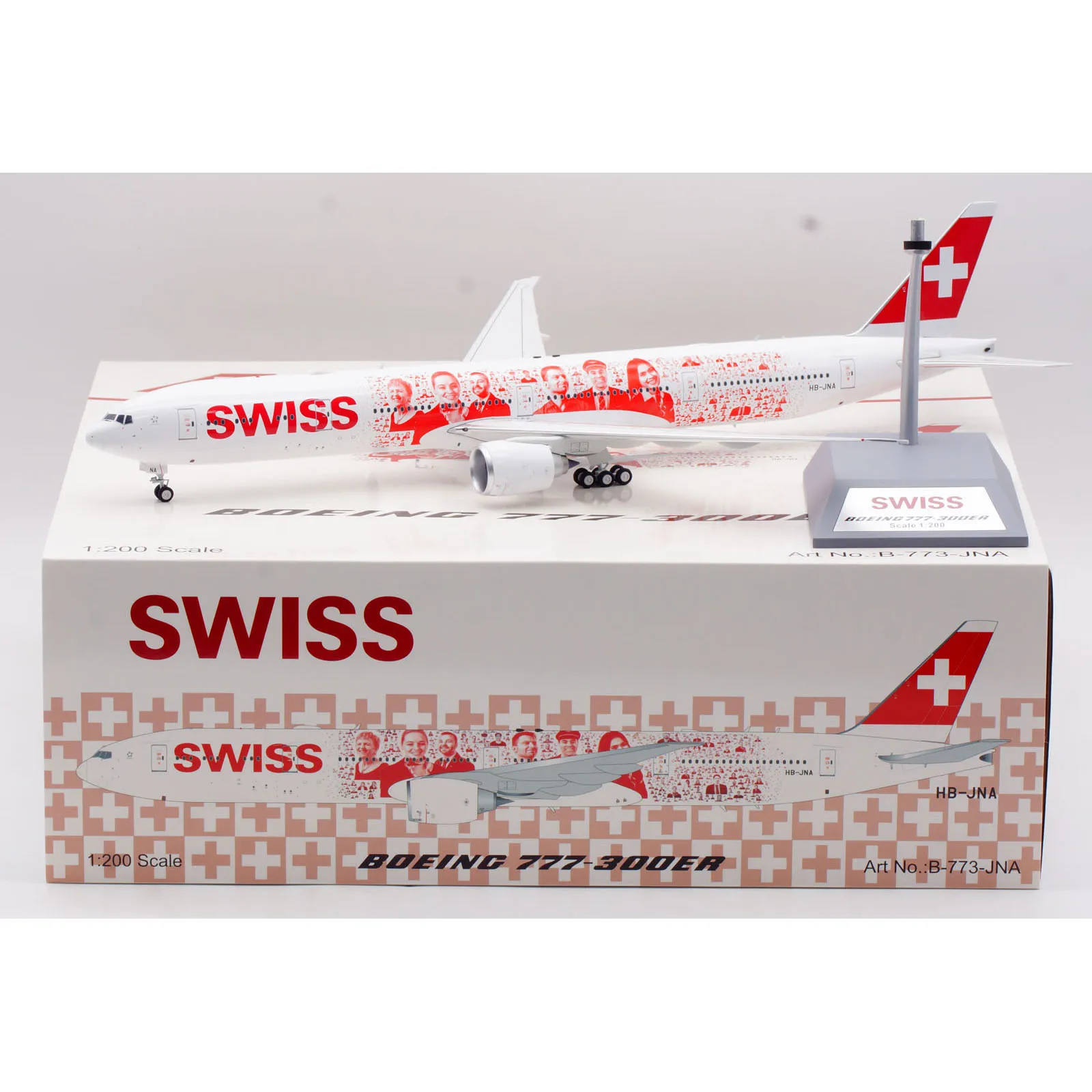 B-773-JNA Alloy Collectible Plane Gift B-Models 1:200 SWISS Airlines 