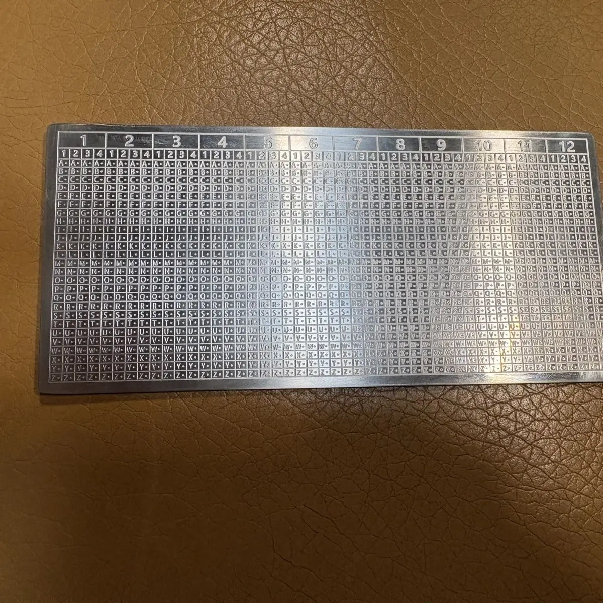 

Mnemonic steel plate 15cm * 7cm * 2.5mm, 12 digits 24 digits