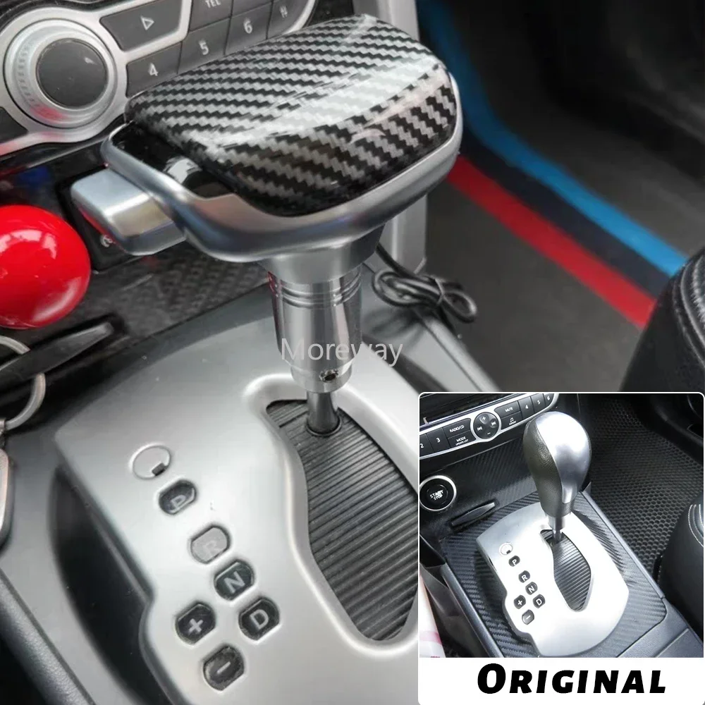 Imitate Carbon Fiber Upgrade Gear Knob Shift Lever Handle Head For Renault Koleos Samsung QM5 Kajar 2019 Accessories