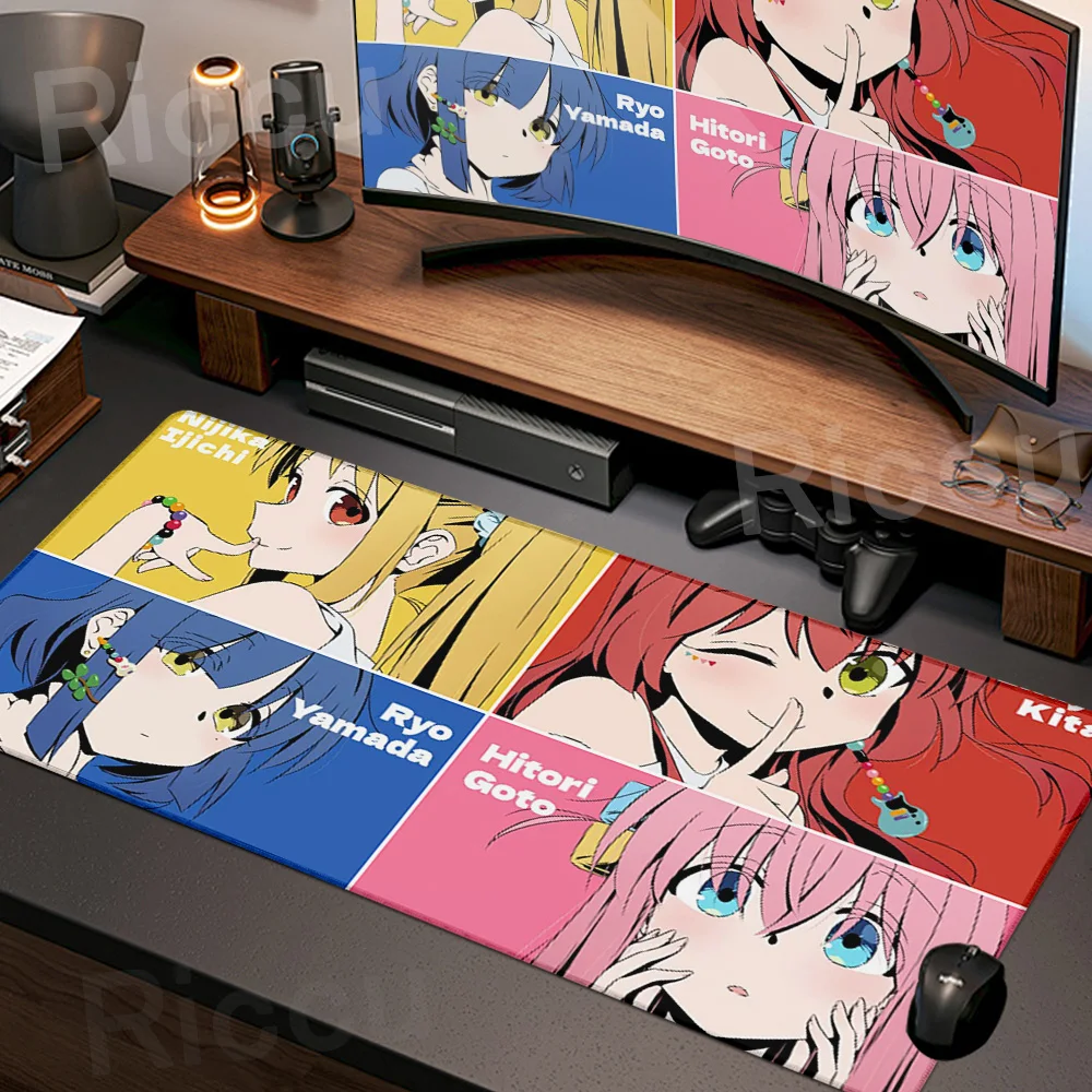 

Lonely Rock Anime Gaming Mousepad Large Size Kawaii Mouse Pad Notebook Table Pad Non Slip Edge Lock Desk Pad