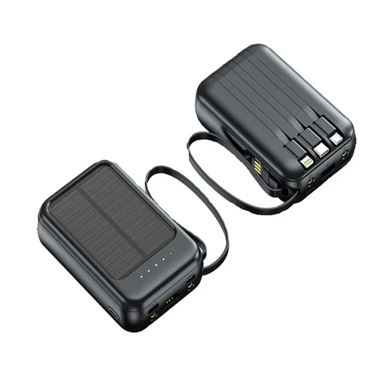 

Solar power bank Qiliang Wangwang comes with a data cable and a large-capacity portable emergency mobile power supply.