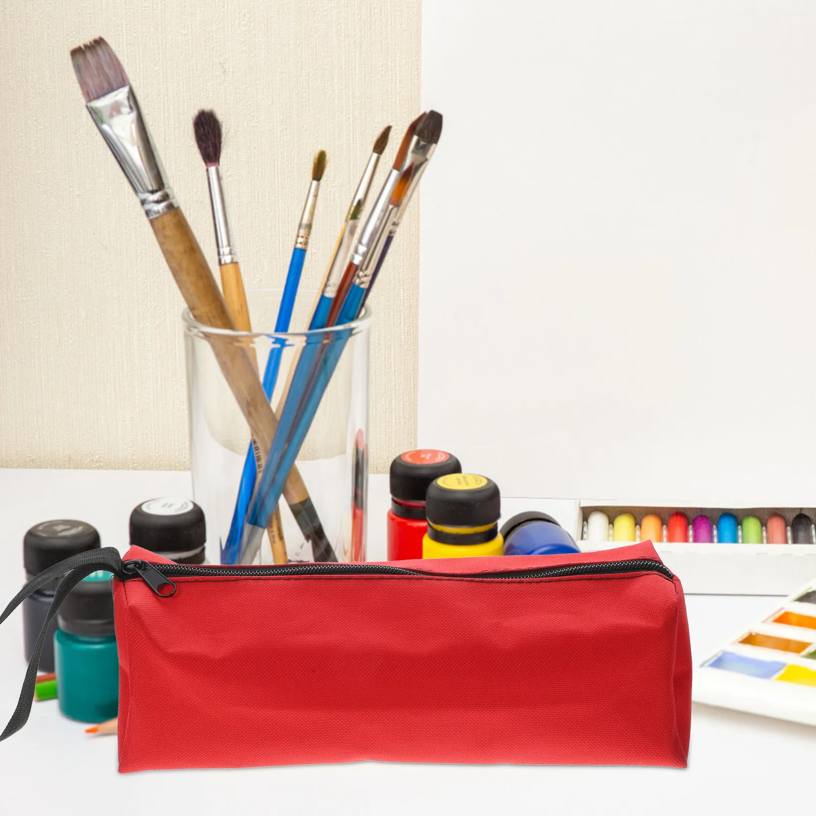 5-個のツールバッグオーガナイザーポータブル収納ポーチ厚い金属ジッパー再利用可能なハンドルデザイン旅行用ツール収納メイクアップアート