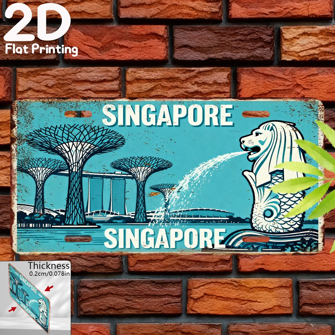 Plaque en métal vintage durabl - Home Office Singapore avis et prix
