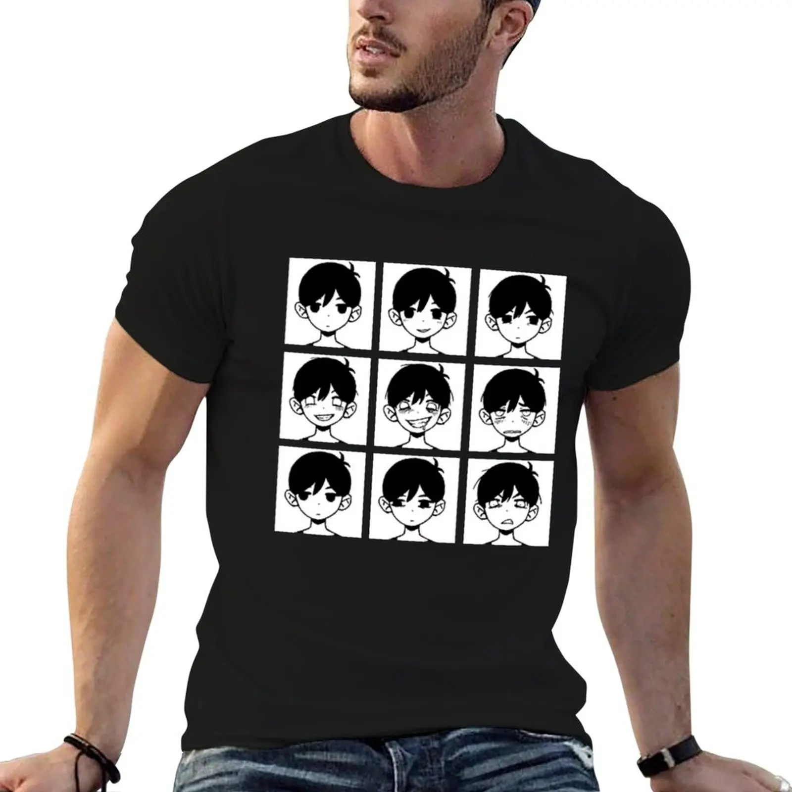 

Omori Stickers 6 in 1 T-Shirt t shirt man cotton t shirt for man 100 percent cotton T-Shirt