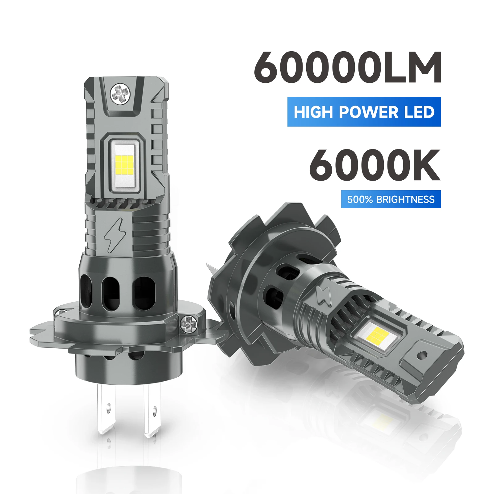 

12V H7 LED Fog Light Bulbs 6500K, 300% Brighter CSP Chips, 1:1 Mini Size, Plug n Play, H7 LED Bulb Light for Fog Lamp, DRL