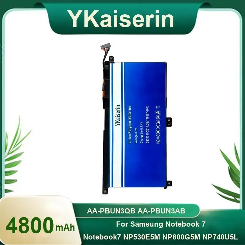 

YKaiserin AA-PBUN3QB AA-PBUN3AB 4800mAh Battery for Samsung Notebook 7 Notebook7 NP530E5M NP800G5M NP740U5L Laptop Batteries