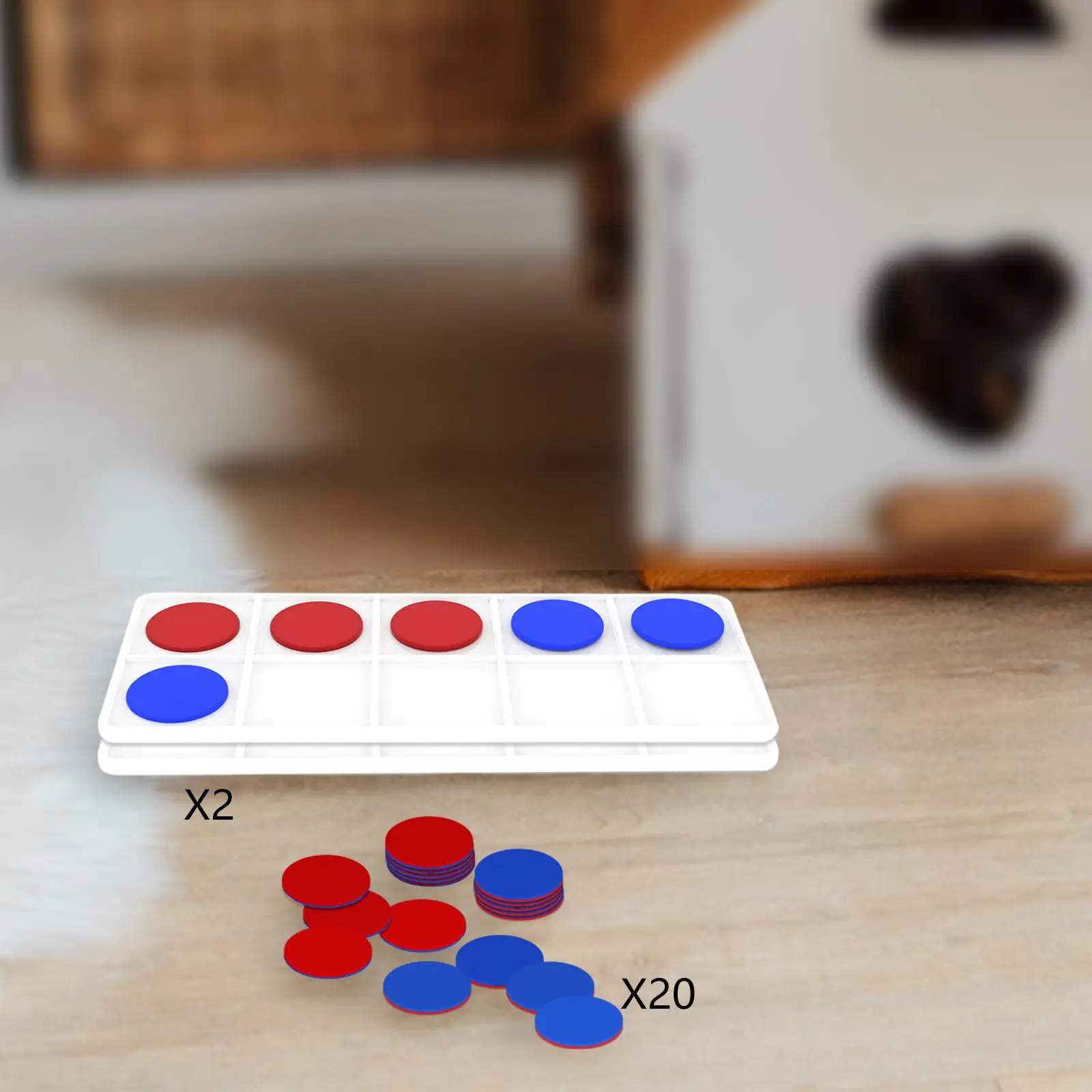 Plastic Ten Frames Set Math Counters for Early Math Learning