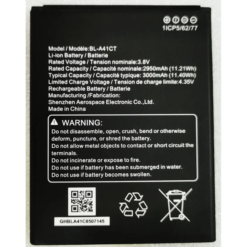 3.8 فولت 3000 مللي أمبير BL-A41CT الأصلي استبدال بطارية الهاتف المحمول 1ICP5/62/77 #1