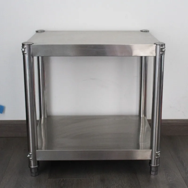 50cm high two-layer stainless steel soup bucket rack, rice-flour bucket rack, disinfection cabinet raised base rack, customizabl