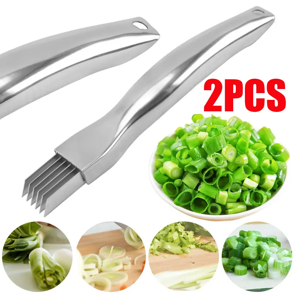 الهدايا الفولاذ المقاوم للصدأ قطاعة الخضار متعددة الوظائف اكسسوارات المطبخ البصل الأخضر أداة أداة آلة تقطيع الطعام القطاعة