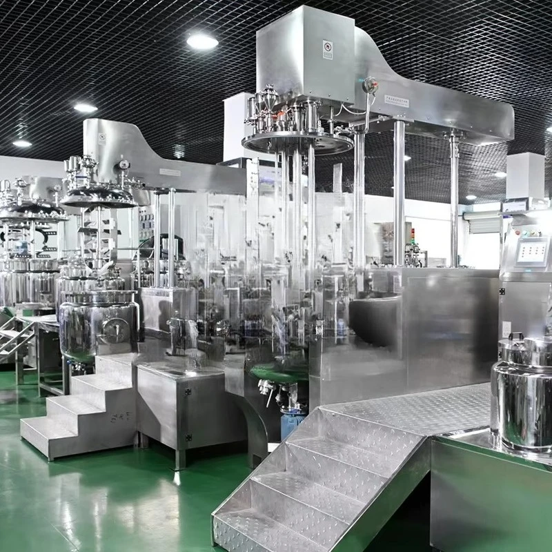Professional Cosmetics Production Equipment Mayonaise Body Cream Making Machine Lift Vacuum Homogenaous Mixer Machine