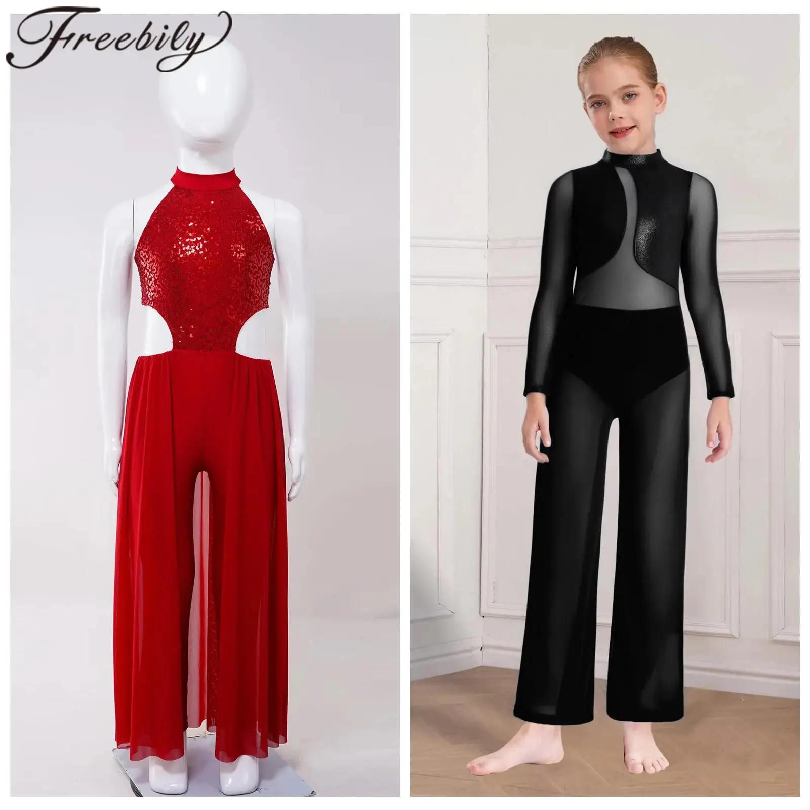 

Children Artistic Gymnastics Leotard Girls Ballet Dance Performance Costume Kids Dancewear Ice Figure Skating Leotard Jumpsuit