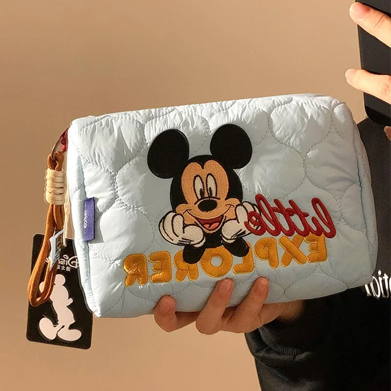 Borsa per il trucco di Topolino Organizzatore da toilette portatile di grande capacità per le donne Custodia per cosmetici Minnie Custodia da viaggio Borsa per il lavaggio