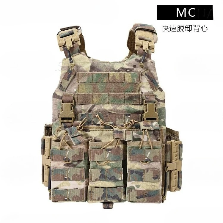 

Quick Release Vest Tactical Vest Military Fan Outdoor Protective Vest Waterproof Scratch Resistant Wear-resistant Nylon