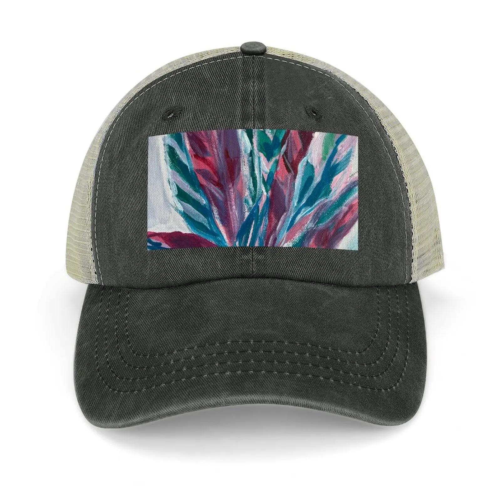 

Pink and Green leaves Baseball Cap summer hat black Christmas Hat Luxury Brand Luxury Woman Men's
