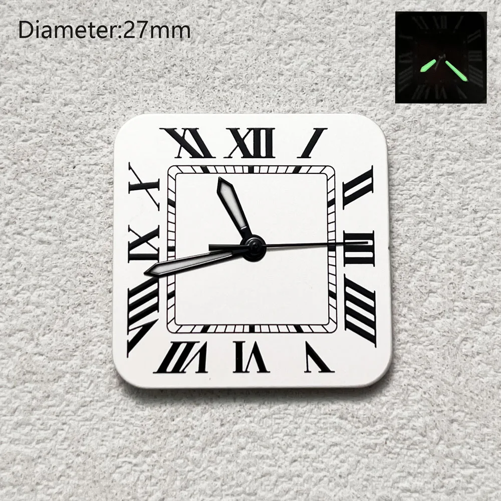 قرص NH35 27 ملم قرص مربع روماني NH35 لعلبة مربعة 38 ملم سانتوش صالح NH35 حركة أوتوماتيكية WSSA0041 WGSA0030 watchmods