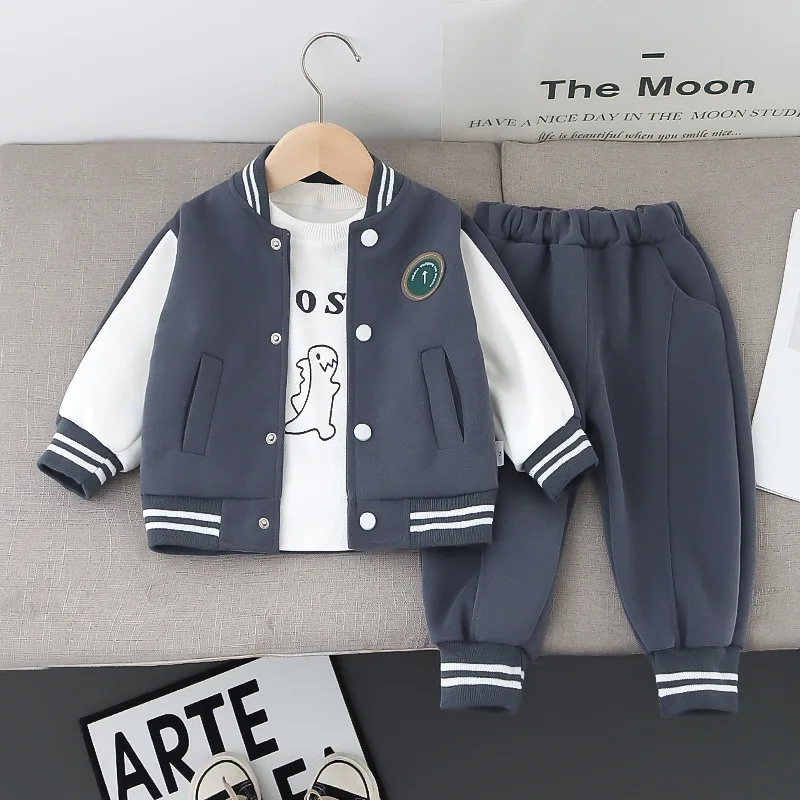 New Spring Autumn Baby Girl Clothes Children Boys Sports Jacket T-Shirt Pants 3Pcs/Sets Toddler Casual Costume Kids Tracksuits