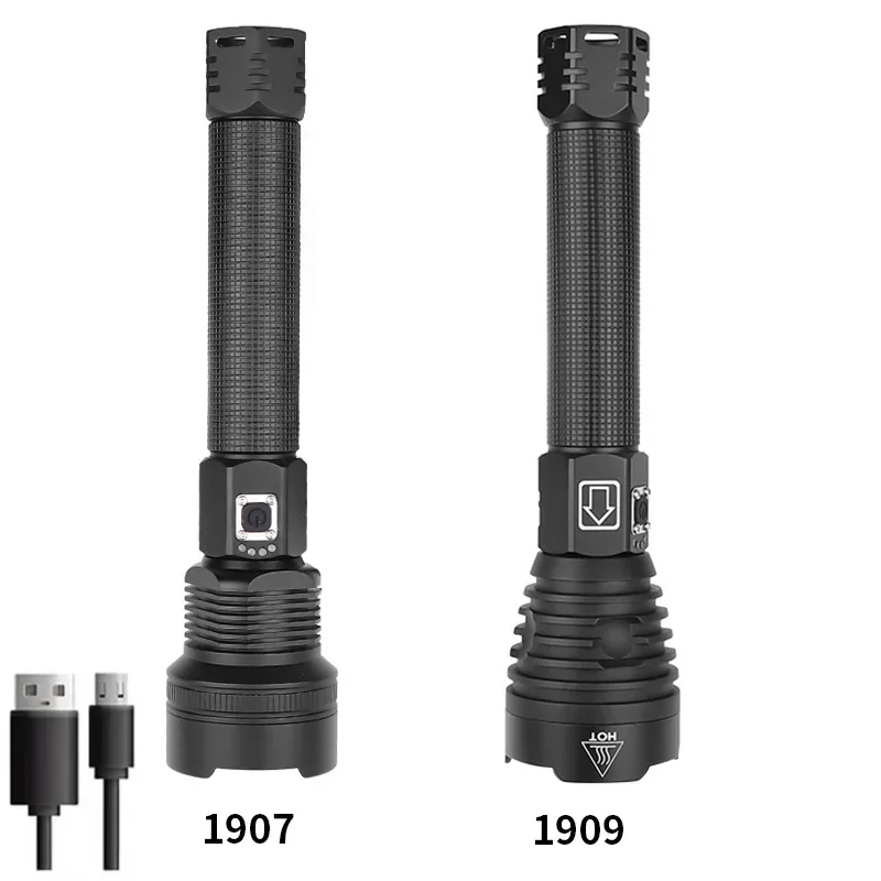 

Фонарь XHP90 высокой интенсивности с зарядкой TYPE-C и дисплеем, фонарь P70 с высокой интенсивностью и зумом, с плечевым ремнем