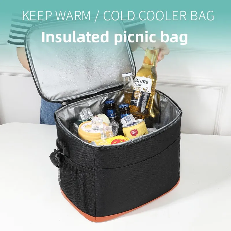 

Трансграничная уличная термоизоляционная сумка для кемпинга, портативная ткань Оксфорд, утолщенная диагональная сумка для льда из алюминиевой фольги