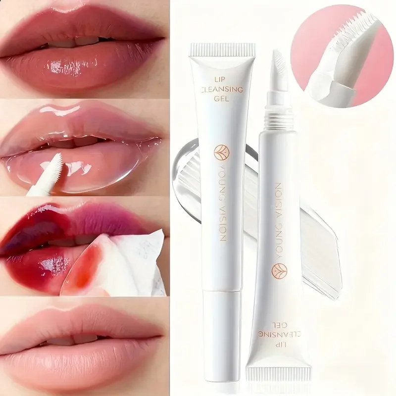 Struccante per labbra e gel detergente Balsamo struccante non appiccicoso con pennello in silicone petalo per occhi, labbra e sopracciglia