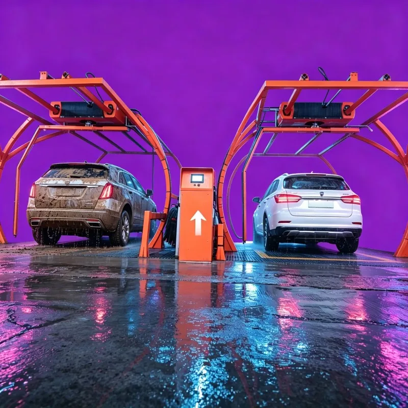 Turnkey Touchless Car Wash Station Kit: Washer + 5.5KW Dryer Control System Water Recycling Optional Factory Supply for Business