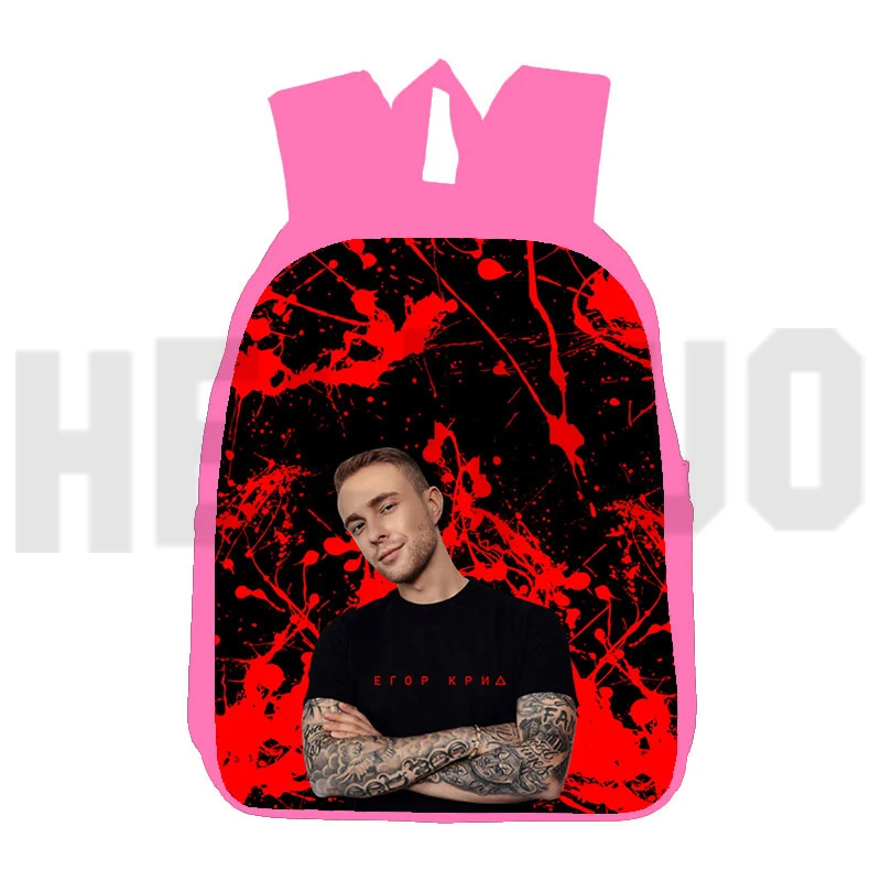 

Egor Kreed Children's Backpacks Children Boys Girls 16 Inch Pink School Bags Popular Rissian Rapper 3D Anime Egor Kreed Bags