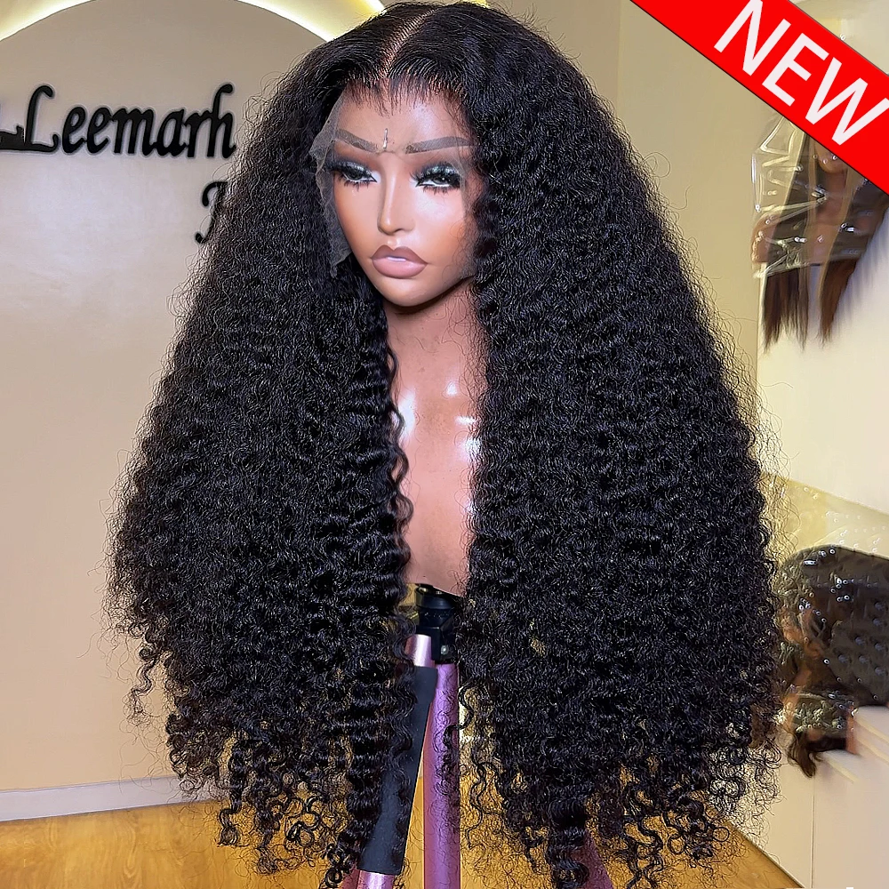 Wear And Go 350/450 High Density Deep Curly 13x6 HD Transparent Lace Frontal Wig For Black Women 100% Human Hair Wigs 16-36 Inch