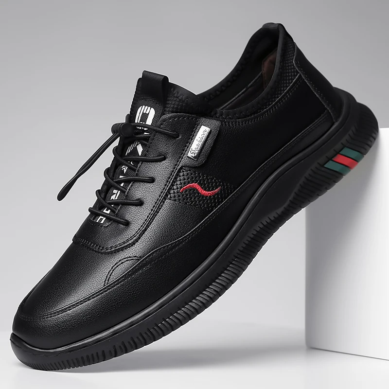 

The 2025 New Men's Shoes Are Versatile, Trendy, Thick-soled, Anti-slip, British Casual Leather Shoes and Men's Work Shoes