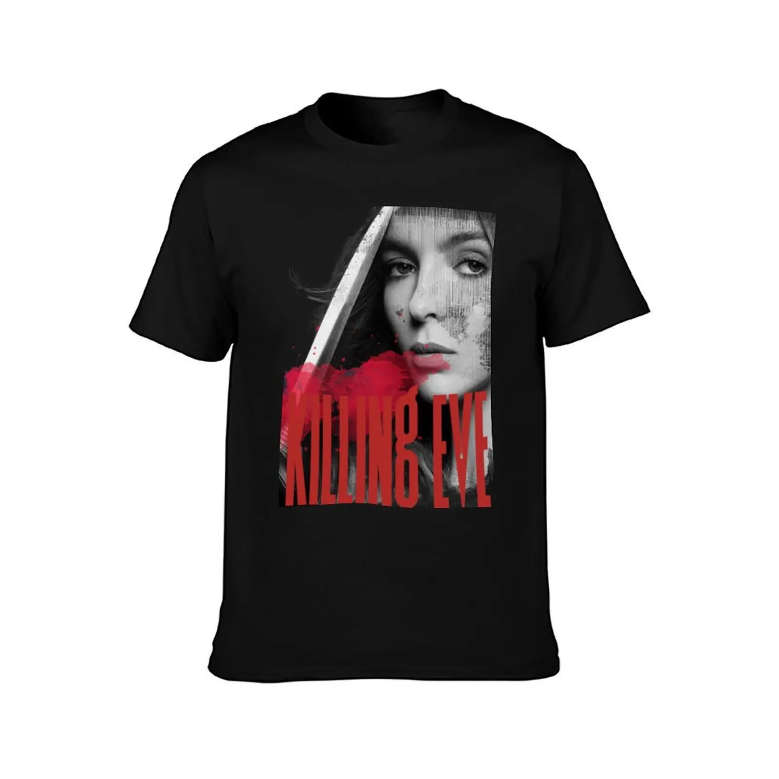 Killing Eve Poster- Villanelle T-Shirt, Summer Casual Cotton Tee, Oversized Streetwear Tops, Vintage Graphic Print, 100% Cotton