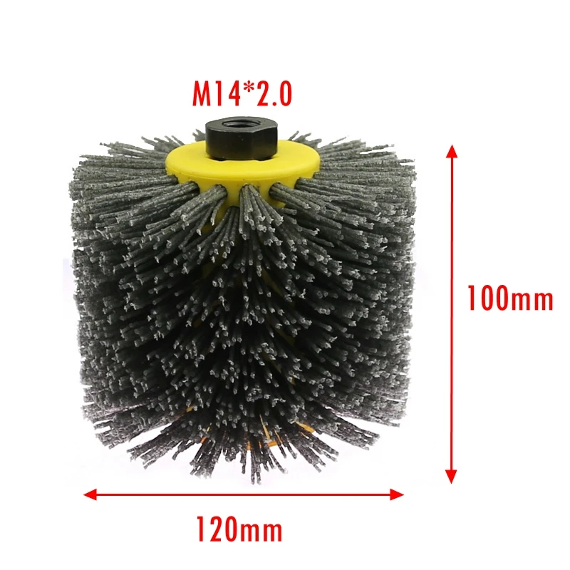 1 szt. 120x100x19mm nylonowy bęben z drutu ściernego tarcza polerska szczotka elektryczna do obróbki drewna obróbka metali