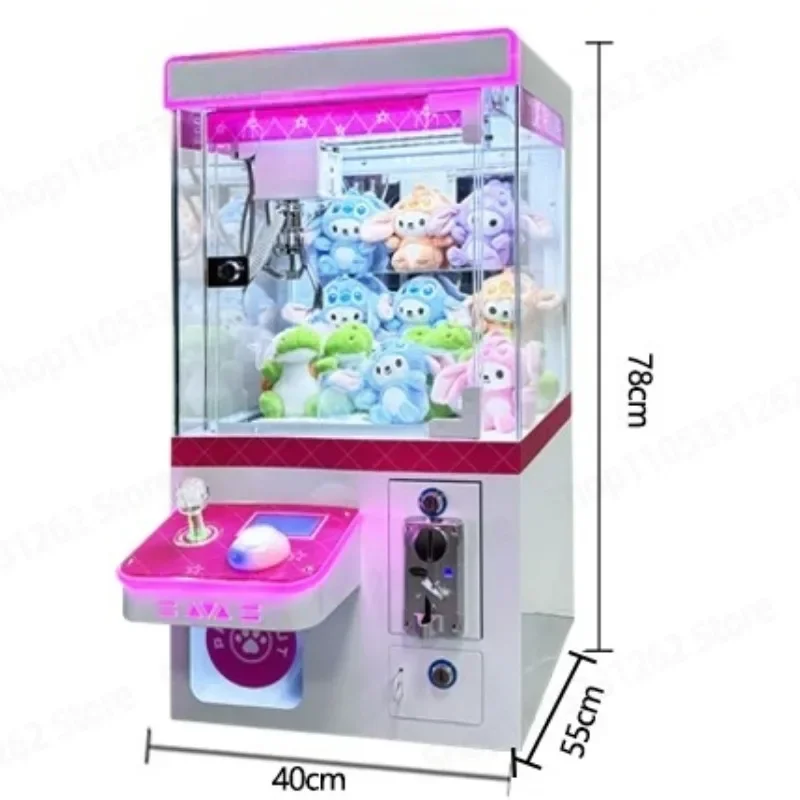 Mini Claw Machine with Coin Operated Mode Transparent Grabber for Home Business  Gift Game