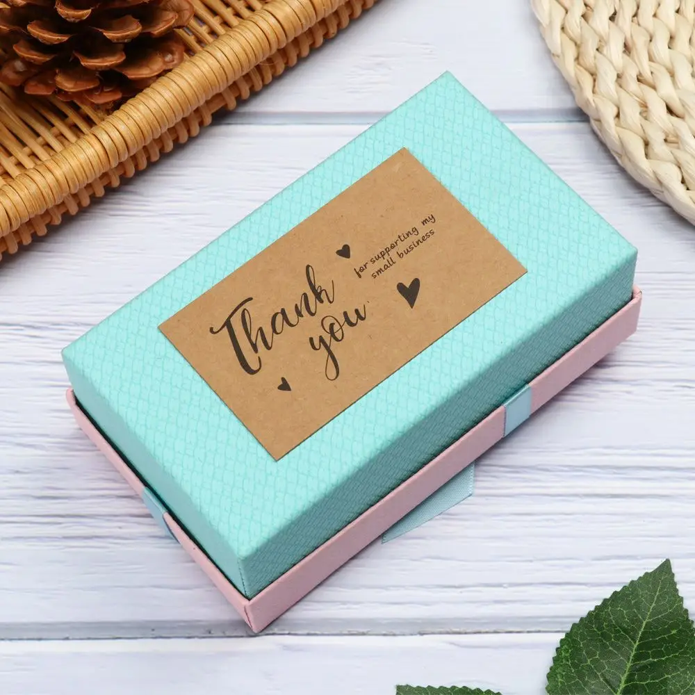 30pcs Kraft Paper Business Thank You Card Enterprise Store  Greeting Labels Wholesale Custom Gift Decoration Party Supplies