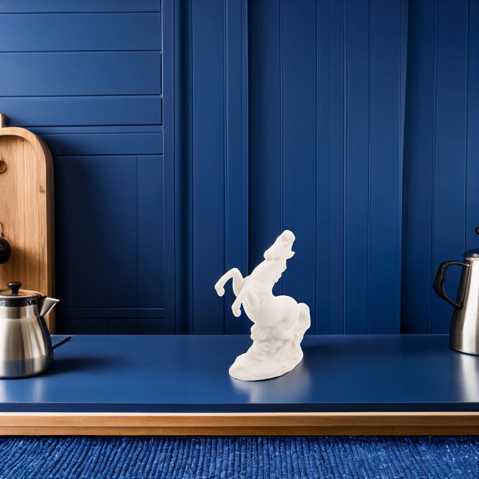 

Ceramic Zodiac Horse Statue Galloping Running Sculpture Desktop Ornament Feng Shui Prosperity Attract Wealth Home Decor