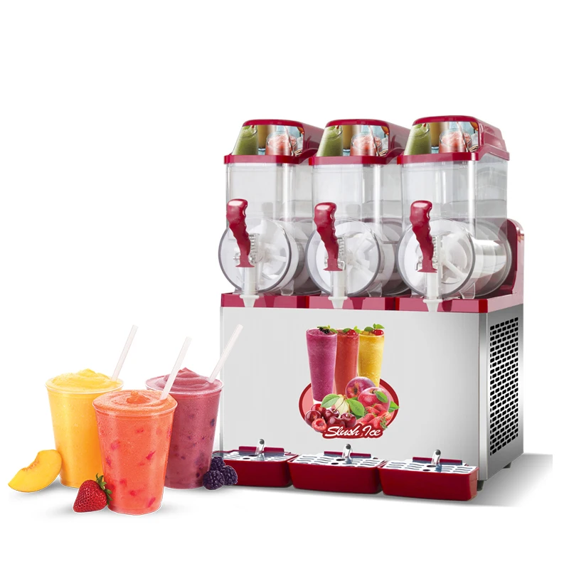 Stock Restaurant Kitchen Smoothie Cheap Slush Syrup Machine for Sale 3 Tanks Margarita Machine Slush Frozen Drink
