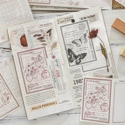 6 styles 50 pcs Lilith's stamp series Vintage pad Scrapbooking Material Junk Journal Supplies DIY handmade Diary Album