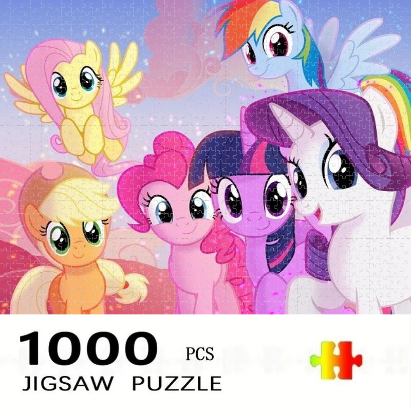 Large Size Jigsaw Puzzle 500/1000/1200/2000 Pcs Anime My Little Pony Jigsaw Puzzles for Adults Stress Relief Toys Unique Gift