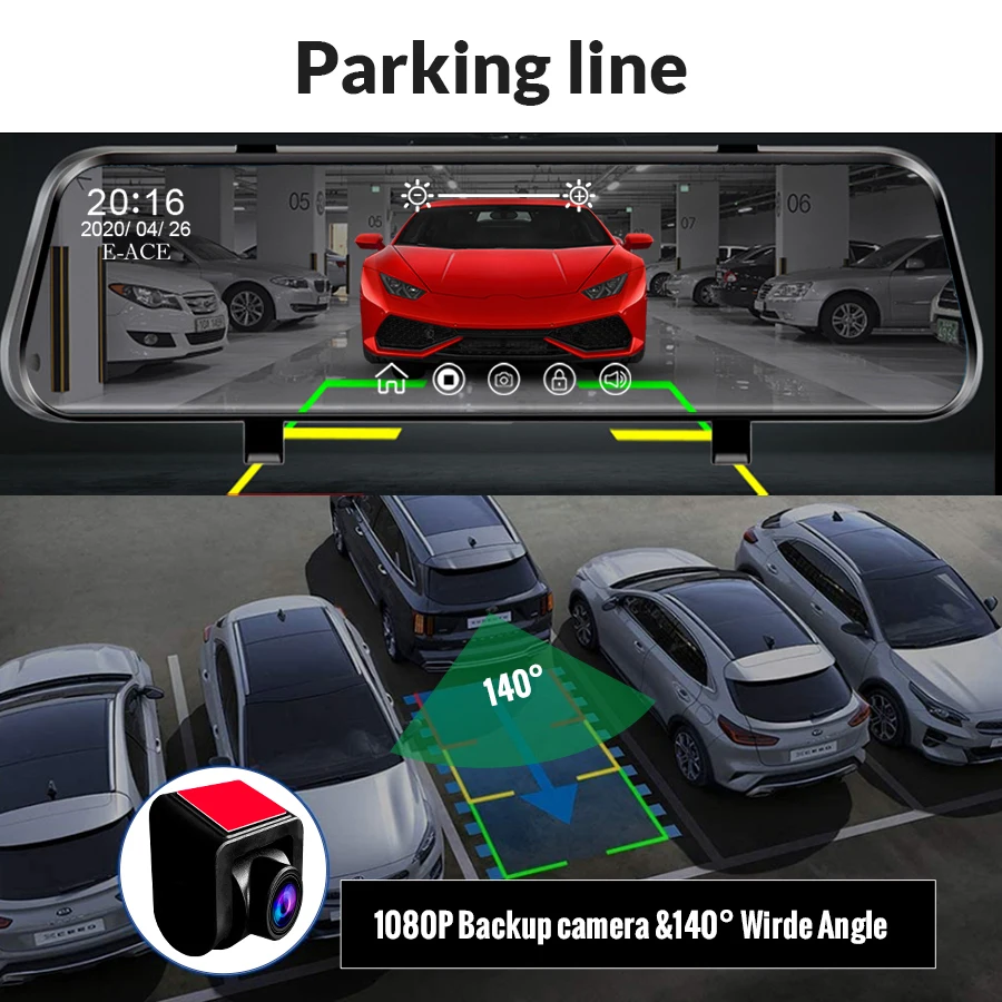 Yangood Sony Chip Rear Camera HD 6/10/15M Cable 2.5MM 4 Pin Night Vision Waterproof Digital RearViewCamera For Yangood CAR DVR