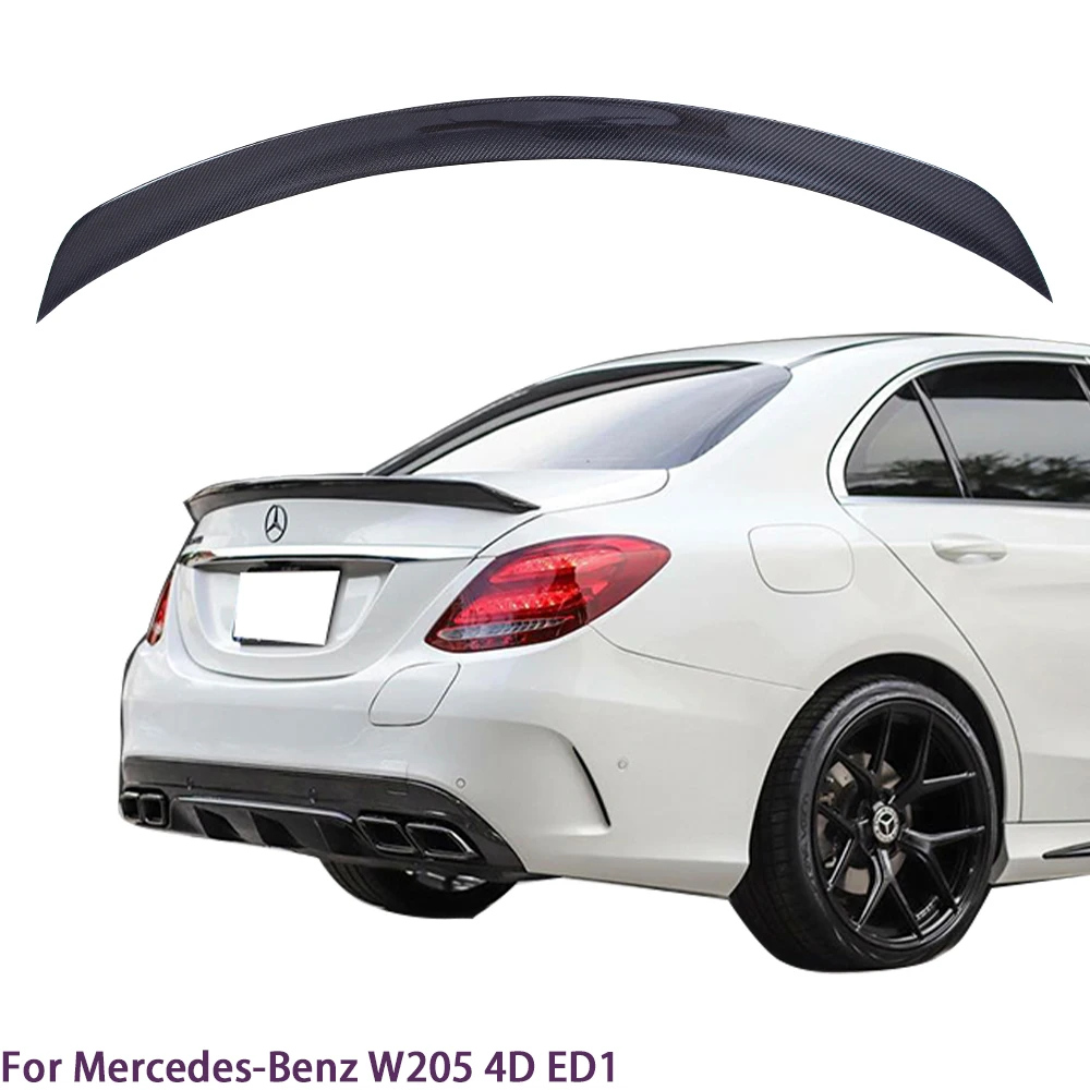 

For Mercedes-Benz C-Class W205 4Door sedan ED1 Style Carbon Fiber Rear Spoiler Trunk Wing 2013-2022
