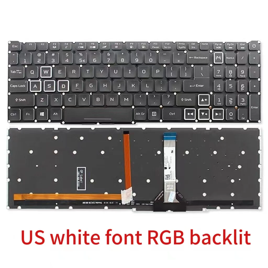 keyboard for Acer Nitro 5 N22C1 N20C1 AN515-46-R32U AN515-58-51R3 LG05P-N12B3L with backlit US/Spanish Layout