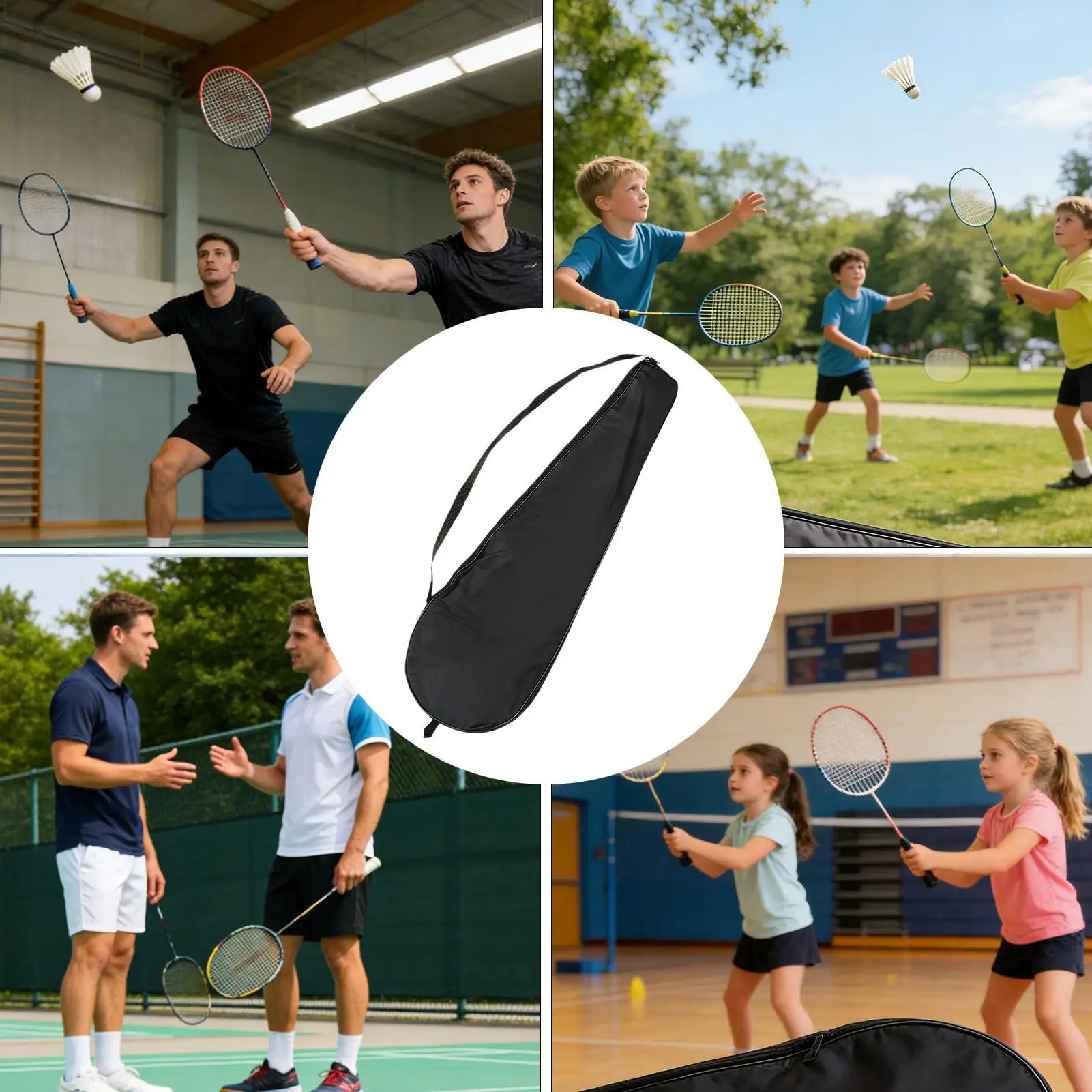 

Сумки для тенниса для женщин с плечевым ремнем, легкий чехол для ракеток, сумка для бадминтона для мужчин, женщин, спортсменов, молодежи, для игр на открытом воздухе